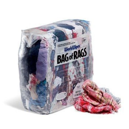 WORKWIPES Reclaimed Colored Flannel in Bag 1 bag WIP557